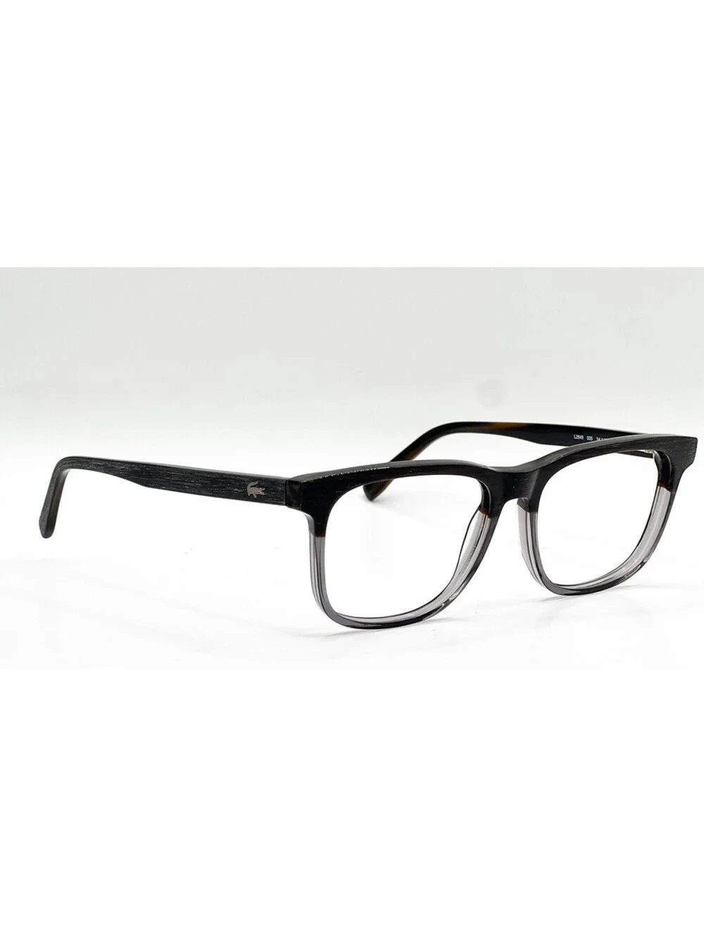 Lacoste L2849 035 Transparent Grey/Wood Authentic Eyeglass Frames 54-17